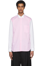 Comme des Garçons Homme Plus - White & Pink Striped Shirt