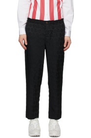 Comme des Garçons Homme Plus - Black Jacquard Polka Dot Trousers