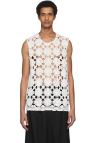 Comme des Garçons Homme Plus - White Vintage Crochet Tank Top