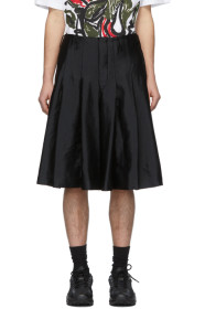 Comme des Garçons Homme Plus - Black Garment-Treated Pleated Shorts