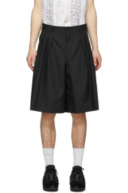 Comme des Garçons Homme Plus - ブラック ドビー ストライプ ショーツ