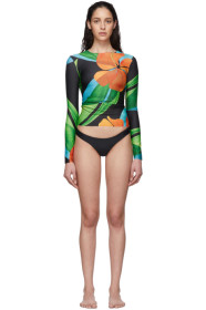 Louisa Ballou - SSENSE Exclusive Black Surf Long Sleeve Bikini Set