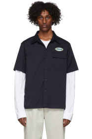 Stussy - Navy Side Taped Garage T-Shirt