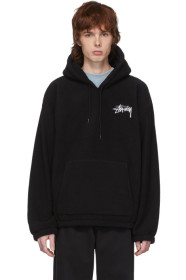 Stussy - Black Bronson Polar Fleece Hoodie