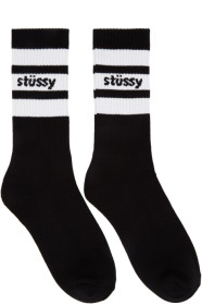 Stussy - Black Sport Crew Socks