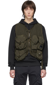 C.P. Company - Green 50 Fili Zip Up Vest
