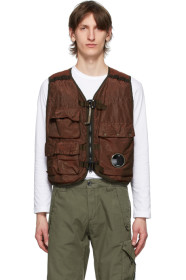 C.P. Company - Burgundy P.Ri.S.M. Front Lens Utility Vest