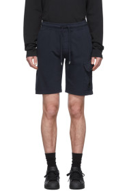 C.P. Company - Navy Light Fleece Bermuda Cargo Shorts