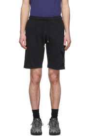 C.P. Company - Black Light Fleece Bermuda Cargo Shorts