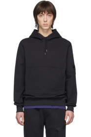 C.P. Company - Black Diagonal Fleece Hoodie