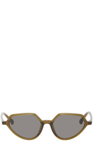 Dries Van Noten - Green Linda Farrow Edition Angular Sunglasses