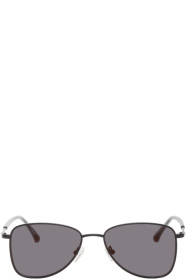 Dries Van Noten - Black Linda Farrow Edition Metal Angular Sunglasses