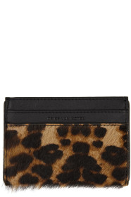 Dries Van Noten - Porte-cartes à motif léopard brun et noir