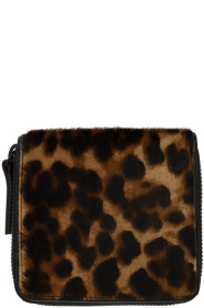 Dries Van Noten - Portefeuille brun et noir Animal