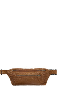 Dries Van Noten - Sac-ceinture enduit brun