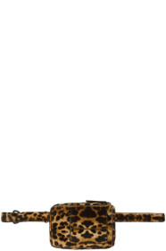 Dries Van Noten - Sac-ceinture à motif léopard brun et noir