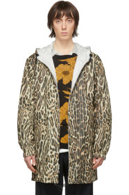 Dries Van Noten - Blouson réversible à motif léopard brun et blanc
