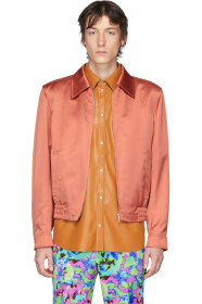 Dries Van Noten - Blouson en satin rose