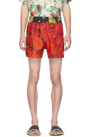 Dries Van Noten - Short à taille élastique fleuri multicolore