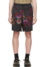 Dries Van Noten - Black Floral Print Shorts