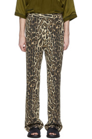 Dries Van Noten - Pantalon à motif léopard brun et noir