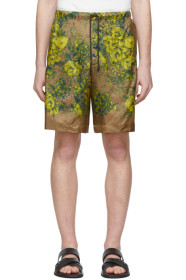 Dries Van Noten - Beige & Yellow Floral Drawstring Shorts