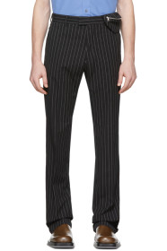 Dries Van Noten - 黑色 & 白色细条纹长裤