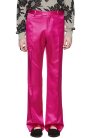 Dries Van Noten - Pink Viscose Trousers
