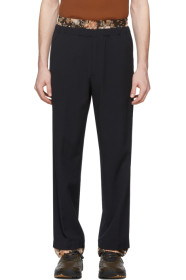 Dries Van Noten - Navy Wool Double Waistband Trousers