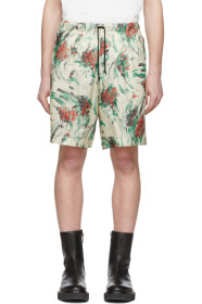 Dries Van Noten - Off-White & Multicolor Floral Drawstring Shorts