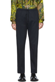 Dries Van Noten - 海军蓝抽绳长裤