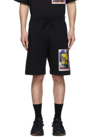 Dries Van Noten - SSENSE Exclusive Black Mika Ninagawa Edition Print Shorts