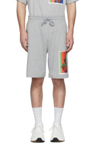 Dries Van Noten - SSENSE Exclusive Grey Mika Ninagawa Edition Print Shorts