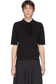 Dries Van Noten - Black Ruffle Polo