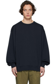 Dries Van Noten - ネイビー フレンチ テリー スウェットシャツ