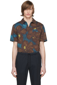 Dries Van Noten - Blue & Brown Floral Pocket Polo