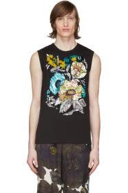 Dries Van Noten - Black Floral Sequin Vest