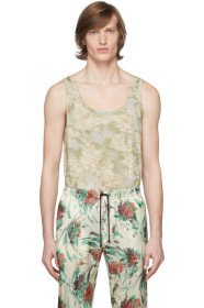 Dries Van Noten - Green Floral Tank Top