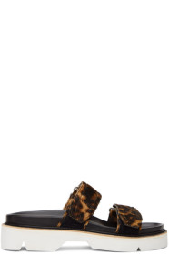 Dries Van Noten - Brown & Black Calf-Hair Cheetah Sandals
