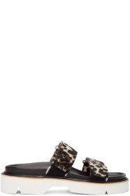 Dries Van Noten - Grey & Black Cheetah Print Sandals