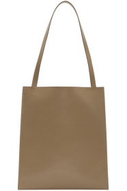 The Row - Tan Leather Flat Tote