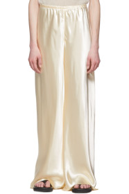 The Row - Off-White Satin Gala Pants