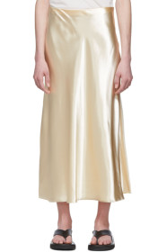 The Row - Off-White Satin Medela Skirt