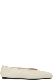 The Row - Off-White Ballet Slippers