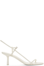 The Row - White Bare Heeled Sandals