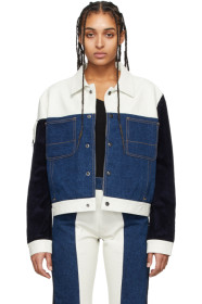 GR-Uniforma - Blouson à patchwork blanc et bleu