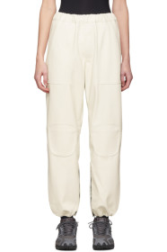 GR-Uniforma - Pantalon en cuir synthétique blanc cassé Track