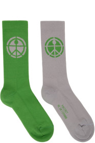 Rassvet - Grey & Green Jacquard Rassvet Socks