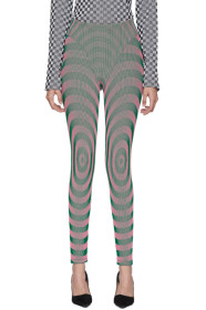 Paolina Russo - SSENSE 限定 ピンク & グリーン Illusion Knit Bullseye レギンス