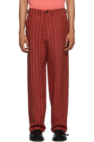 Nicholas Daley - Red & Yellow Linen 70s Trousers
